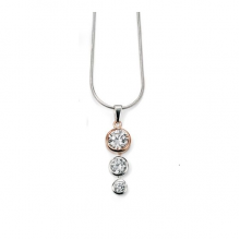 Drop Pendant Rose Gold Sterling Silver Necklace